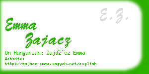 emma zajacz business card